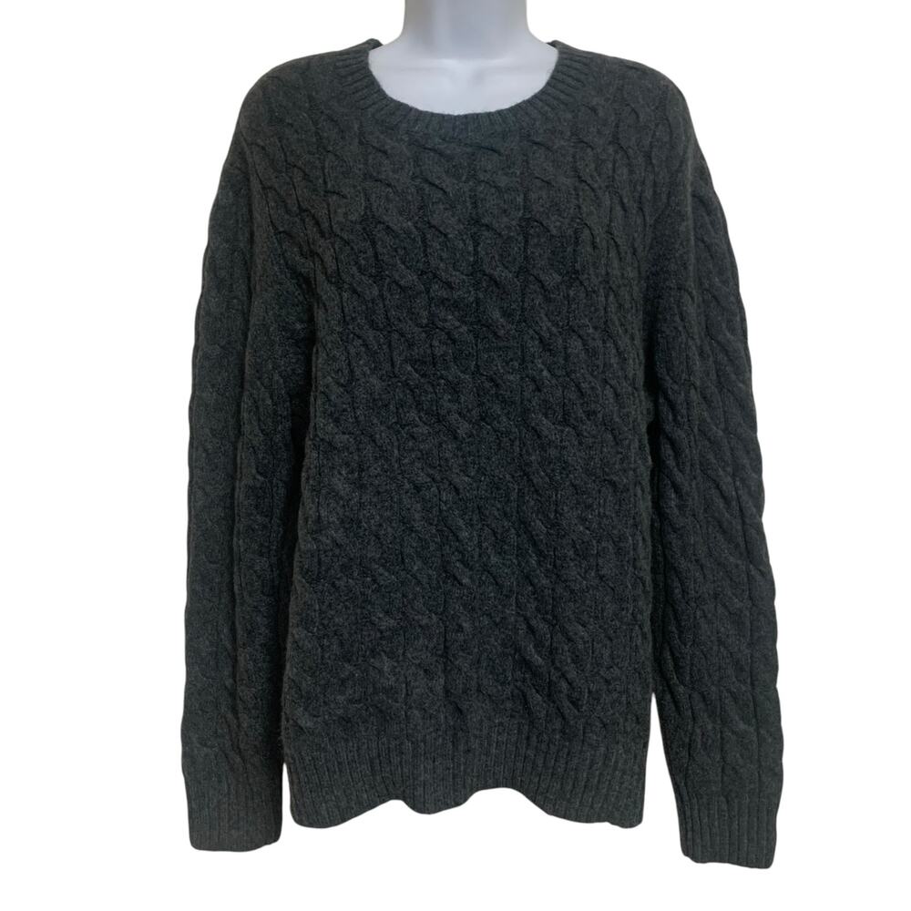 Express Cable Knit Wool Blend Cardigan Sweater Mens Size L